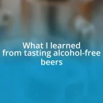 What I learned from tasting alcohol-free beers